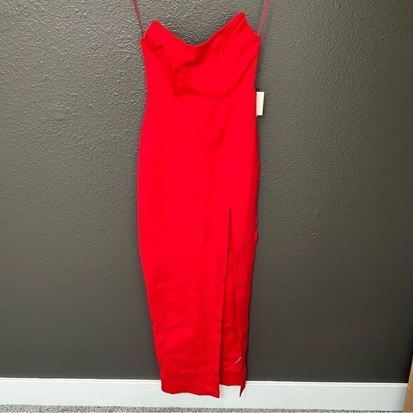 NWT Revolve x Superdown Loraine Slit Maxi Dress in Red | size XS - Picture 3 of 9